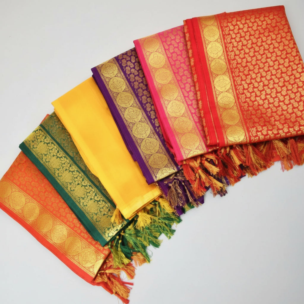 Art Silk Shawl Design VI-Purple