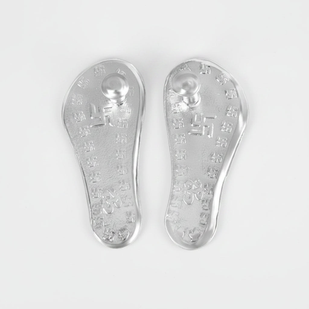 Om Swastika Charan Paduka-Copper Finish