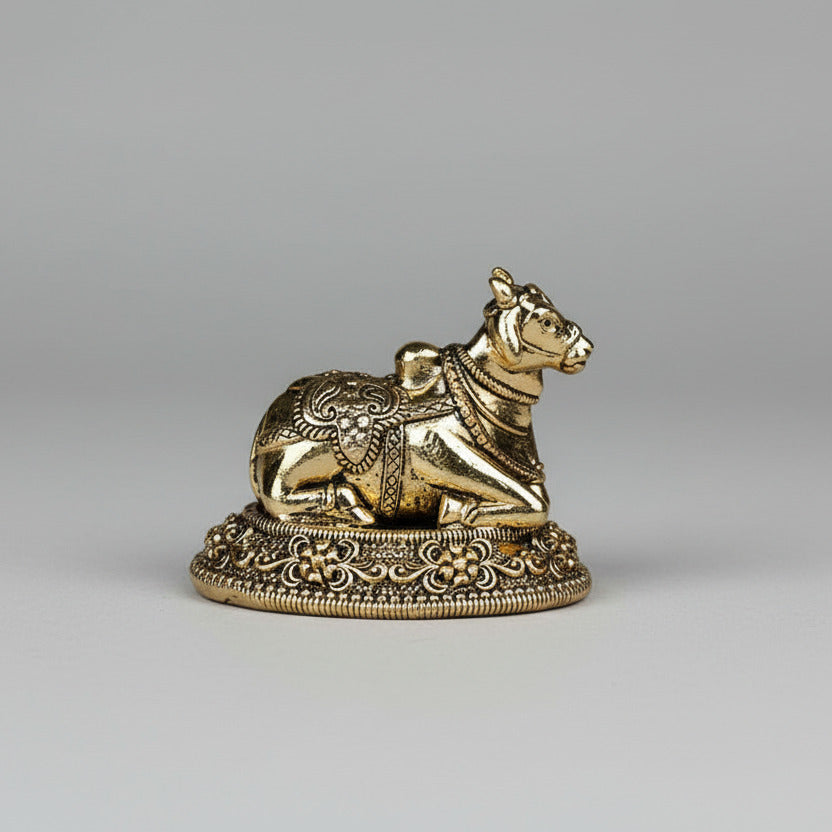 Shiva Vahan Nandi Idol Ashtadhatu Idol-Small