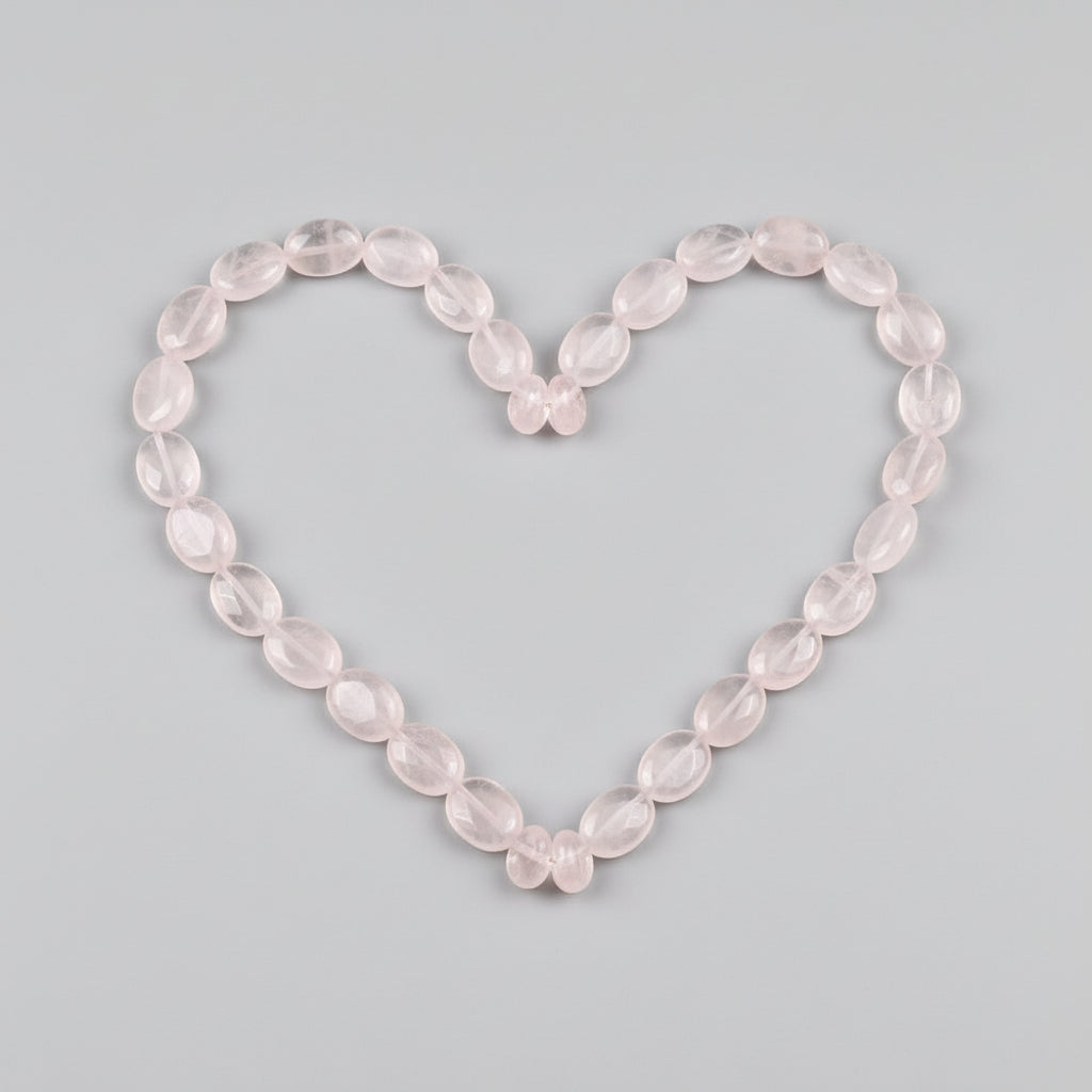 Rose Quartz Oval Mala-12 mm