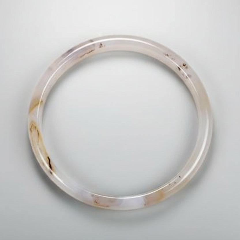 White Agate Bangle (V)