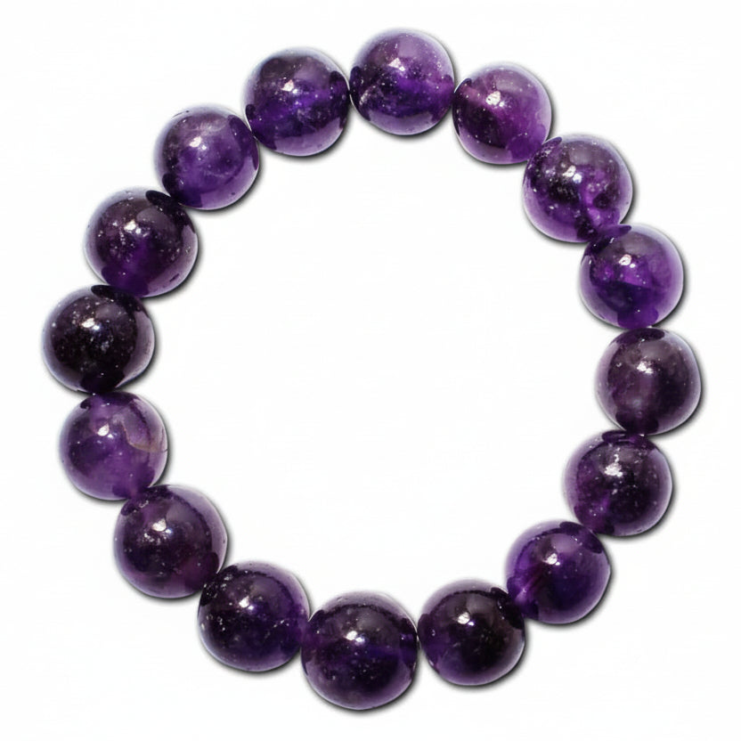 Amethyst Round Bracelet - 11 mm