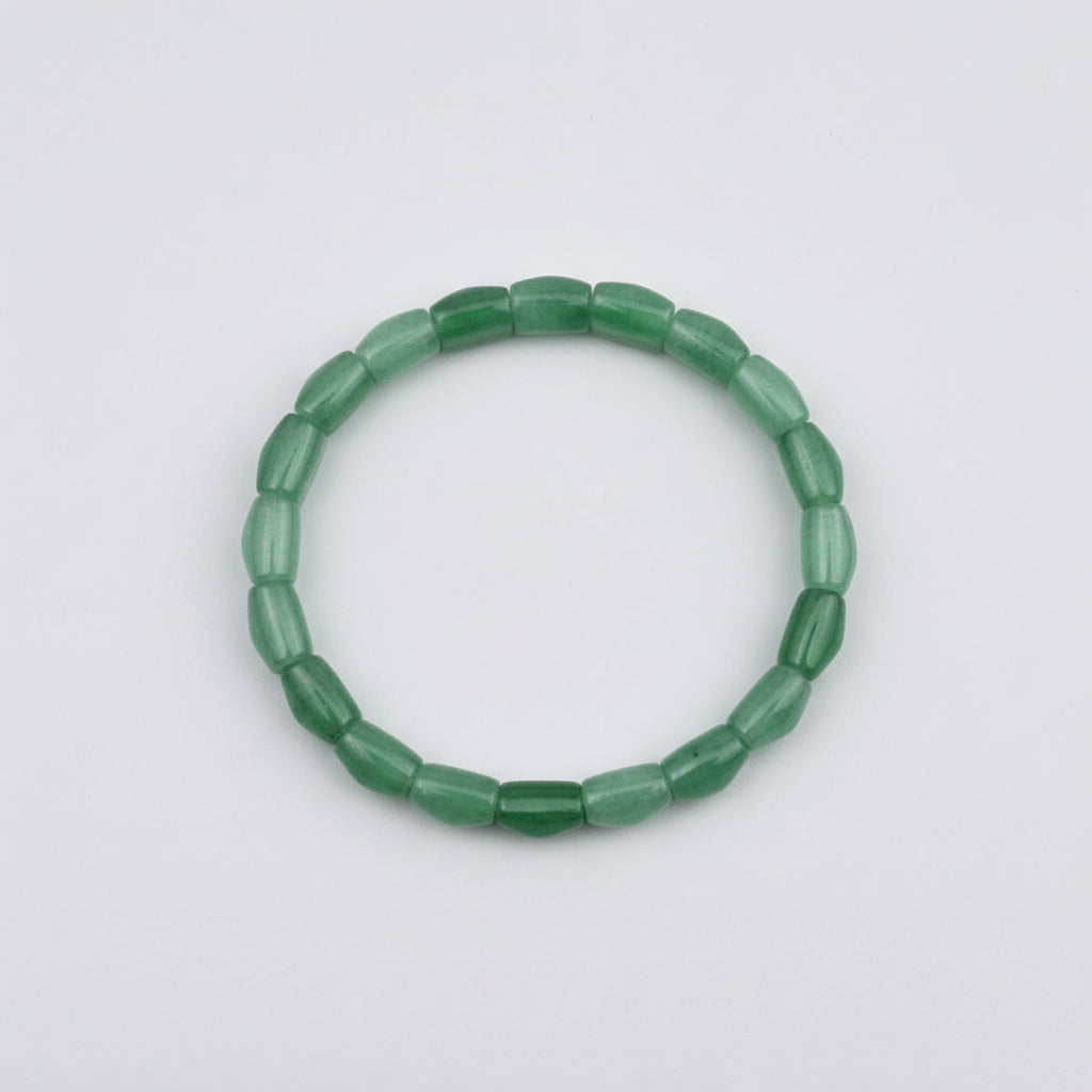 Green Jade Bracelet Square Beads