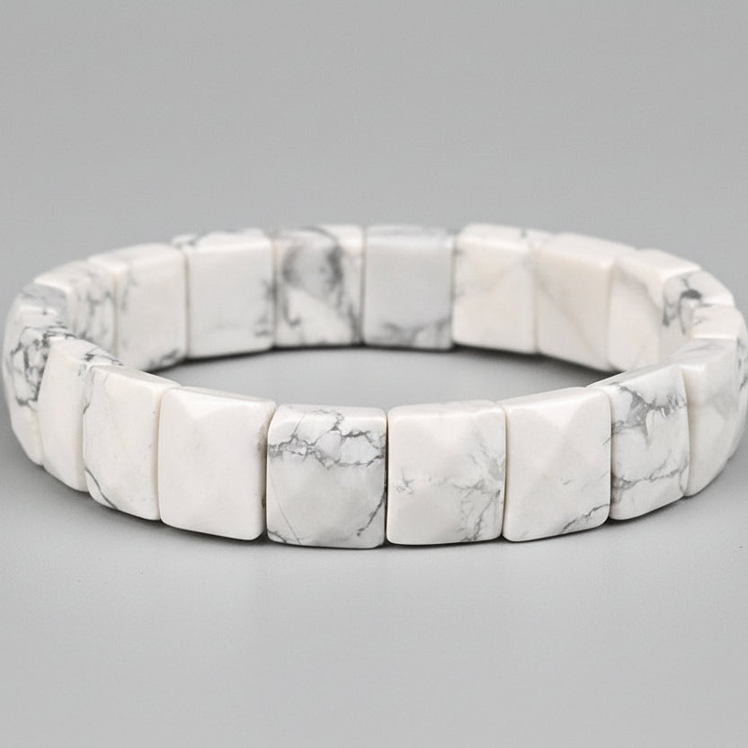 Natural Howlite Faceted Bracelet