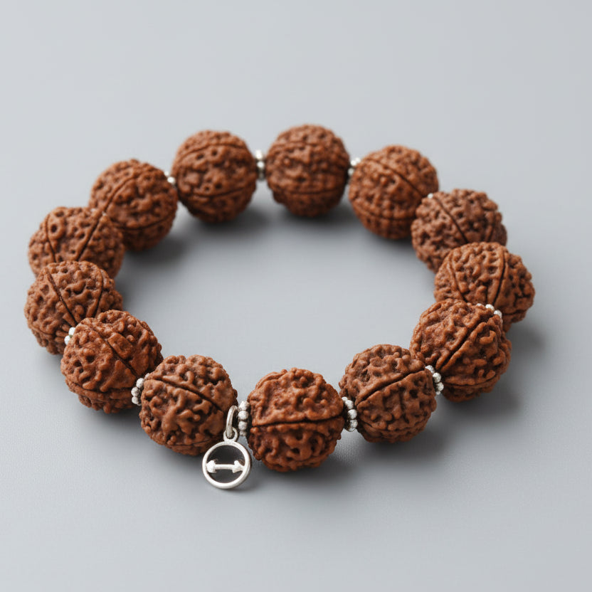 7 Mukhi Mahalakshmi Bracelet-Large-Silver Chakri