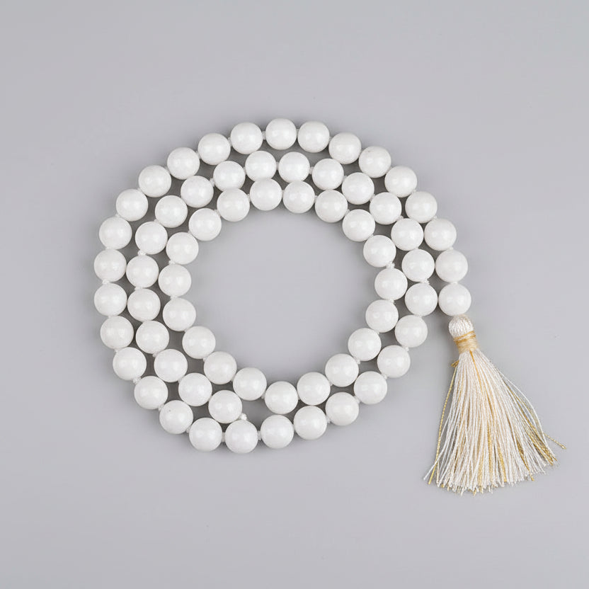 White Agate Mala (I)