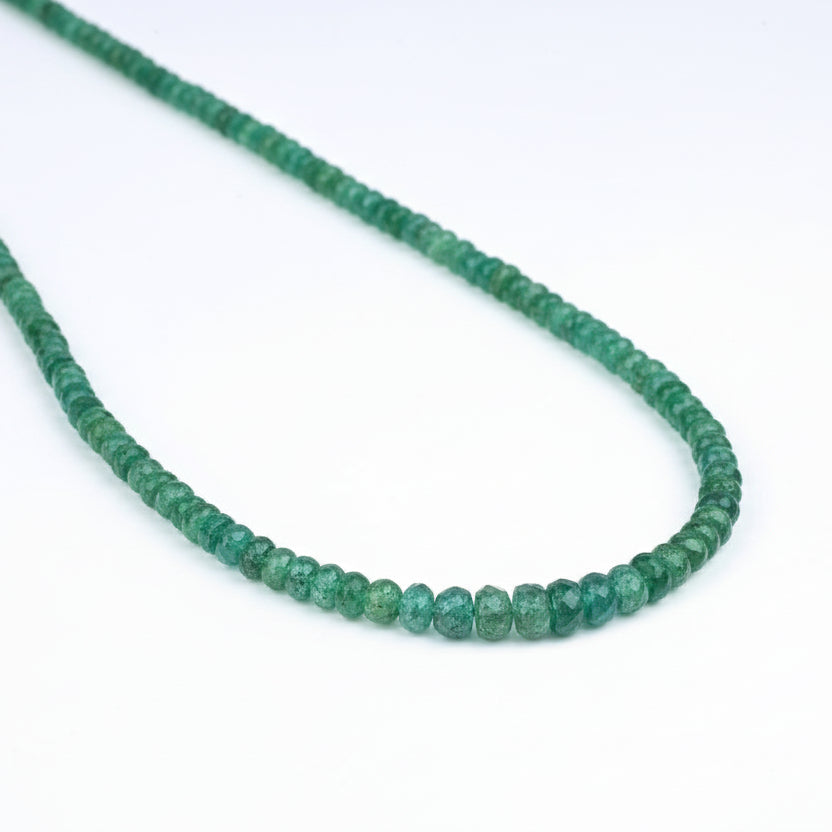 Emerald Faceted Beads Necklace-67 Carats
