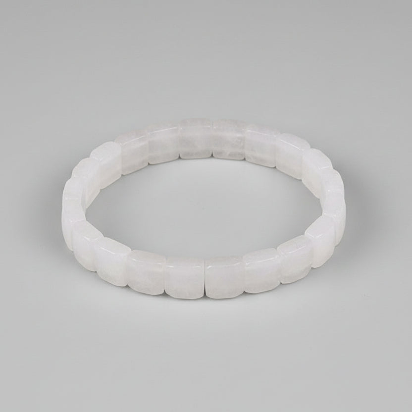 White Agate Faceted Bracelet