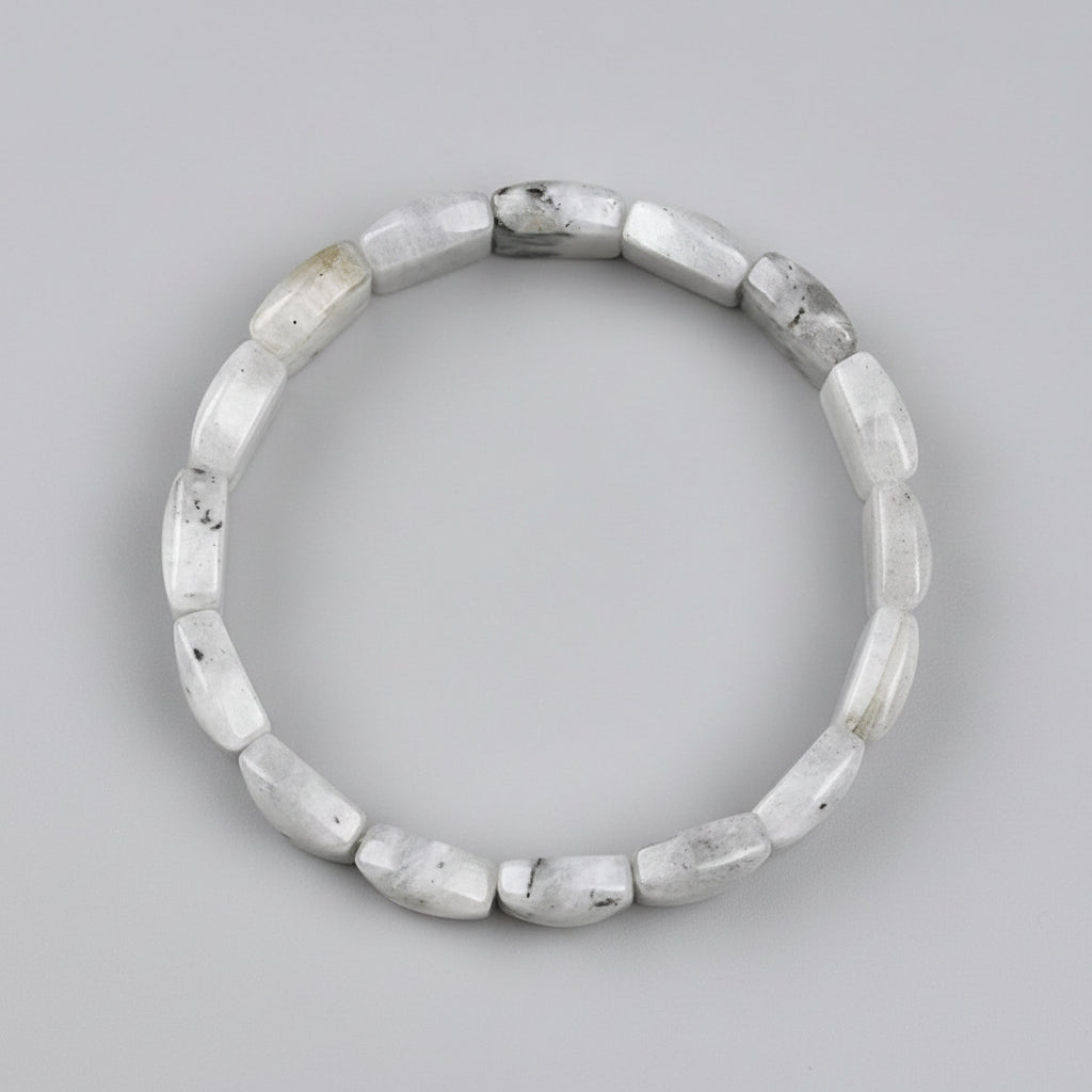 Natural Labradorite Rectangular Beads Bracelet