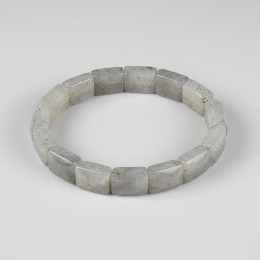 Natural Labradorite Square Beads Bracelet