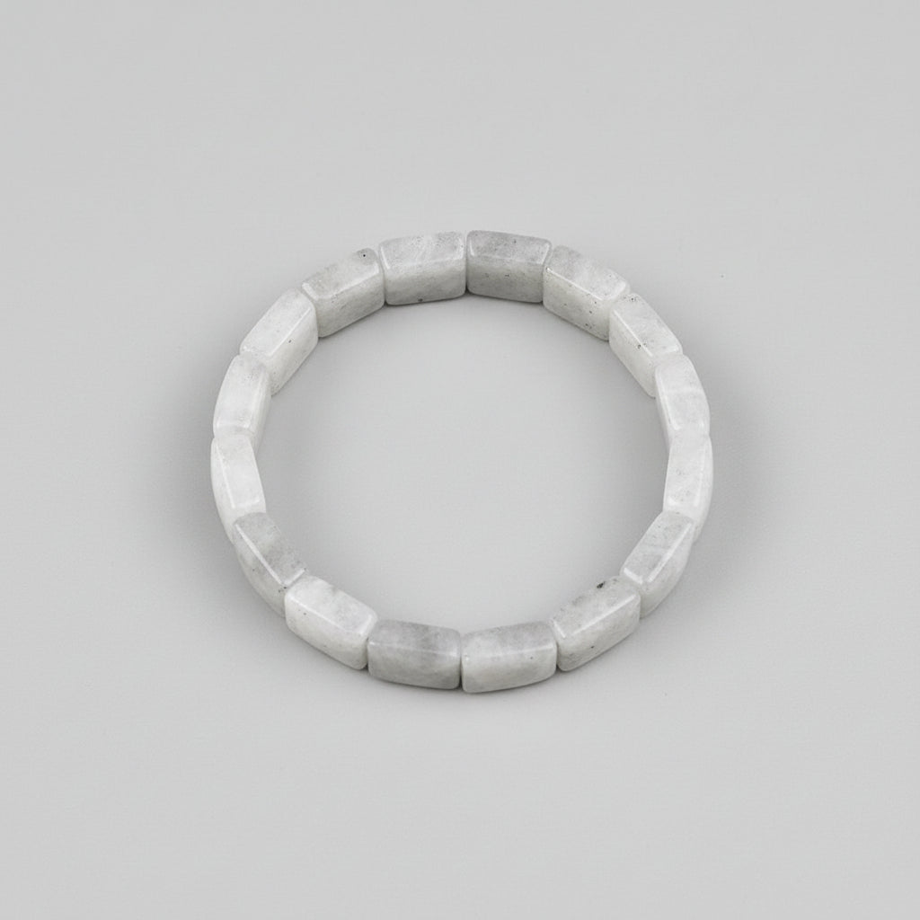 Natural Labradorite Square Beads Bracelet