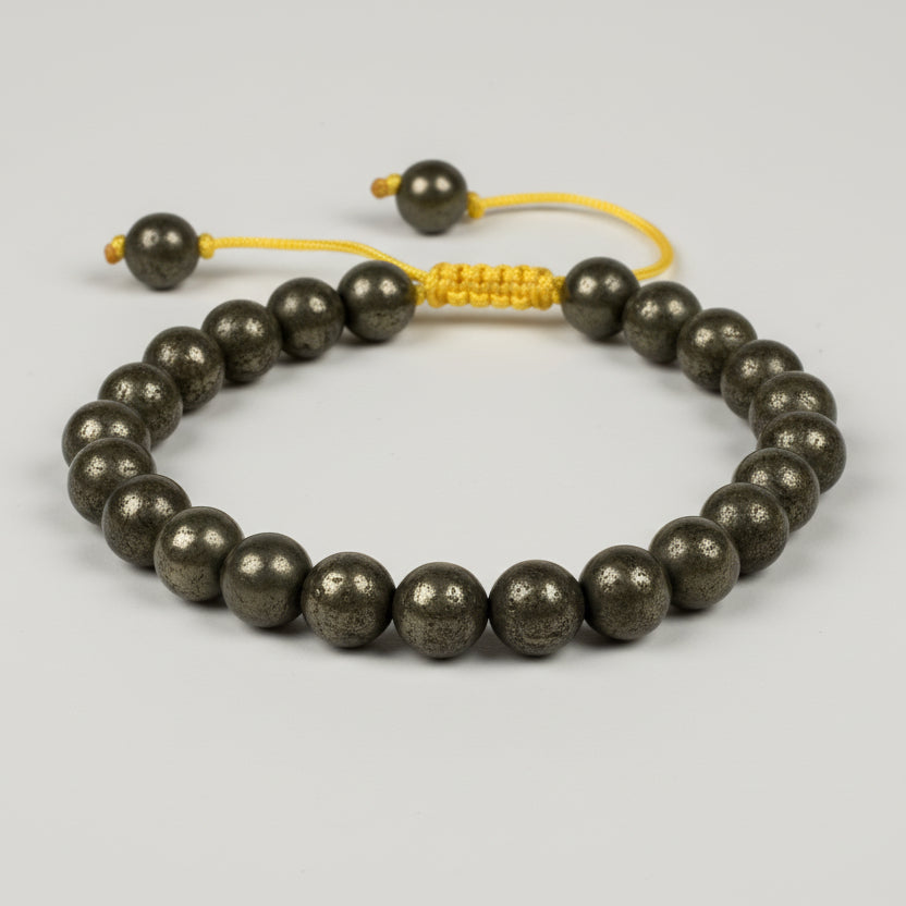 Pyrite Adjustable Thread Bracelet-8 mm