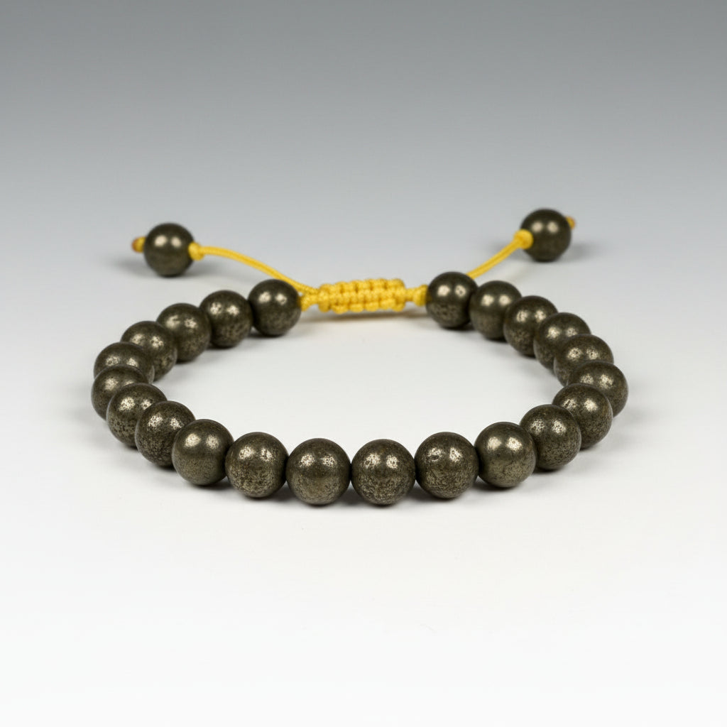 Pyrite Adjustable Thread Bracelet-6 mm