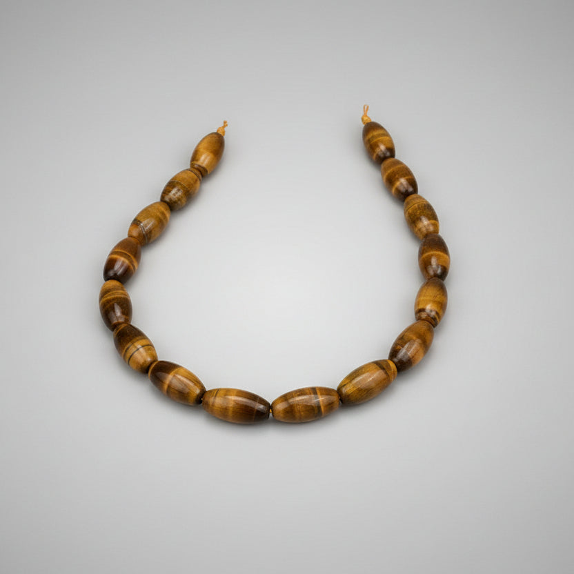 Tiger Eye Lingam Shape Mala Necklace