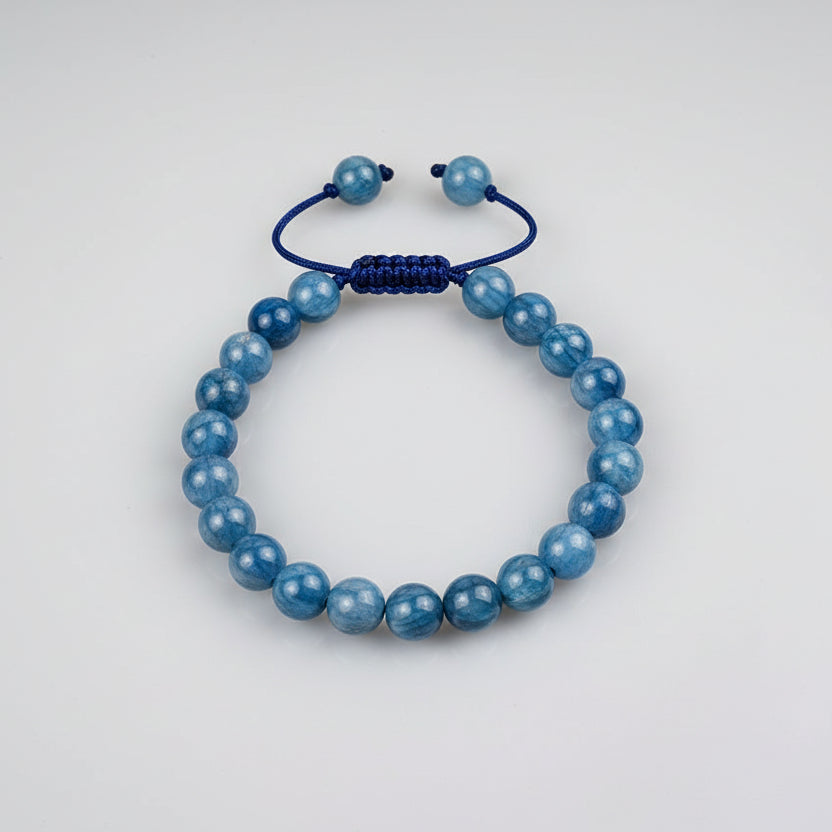 Kyanite Designer Bracelet With Adjustable Thread