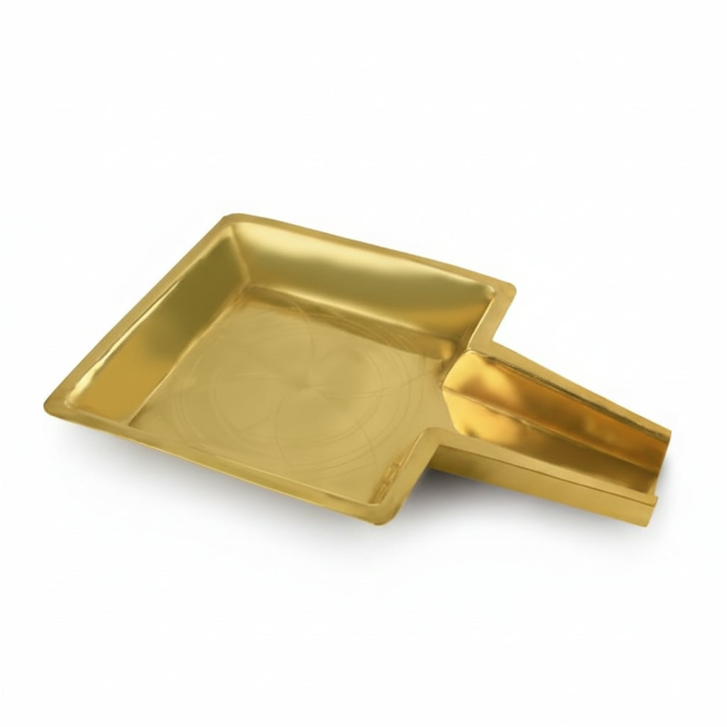 Square Abhishek Tray In Brass-Large