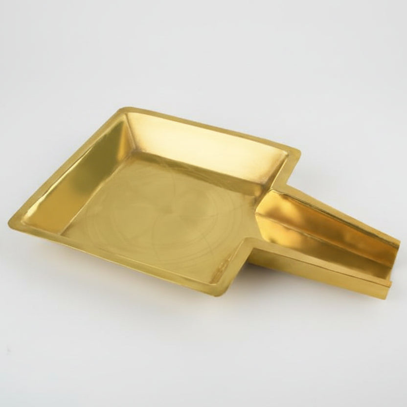 Square Abhishek Tray In Brass-Regular