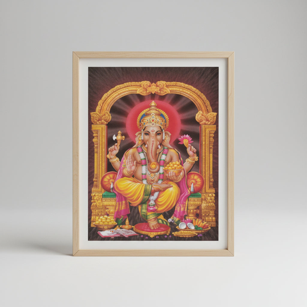 Ganesh Photo Medium-With Frame II