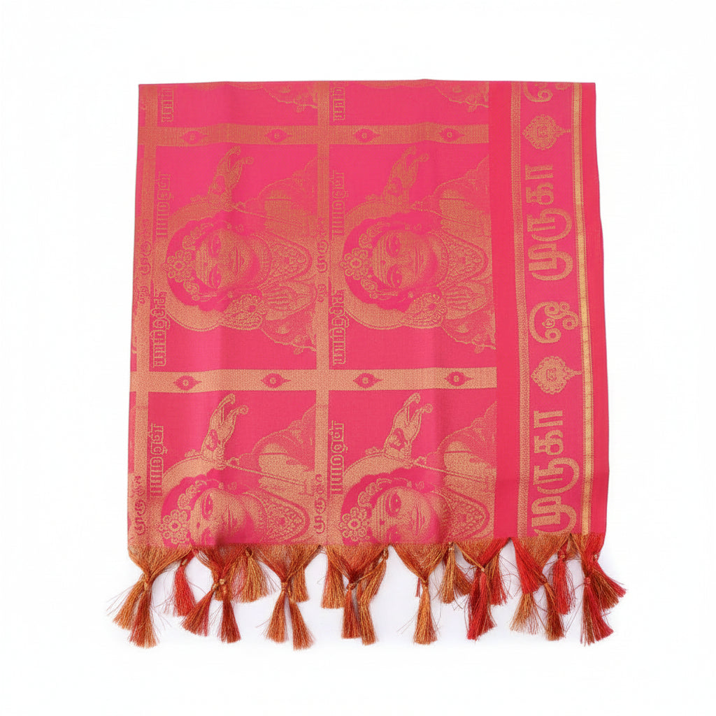 Murugan Shawl in Art Silk-Purple