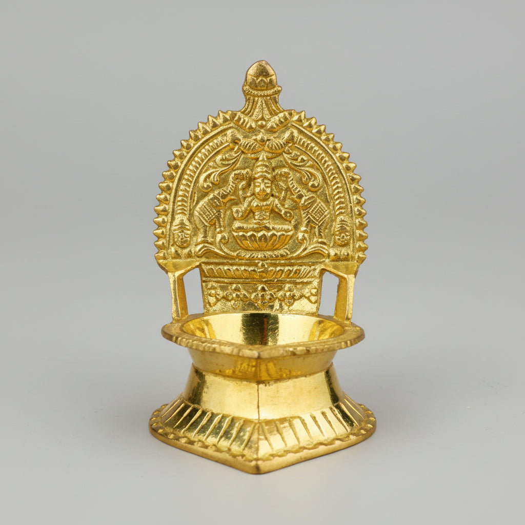 Gajalaxmi Diya in Brass-Set of 2