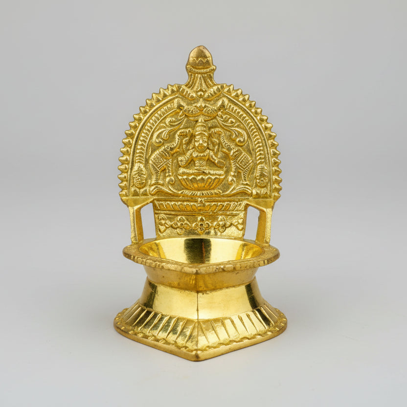 Gajalaxmi Diya in Brass-One Piece