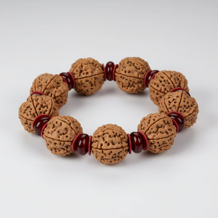 Collector 5 mukhi Guru Bracelet with Sandalwood Beads