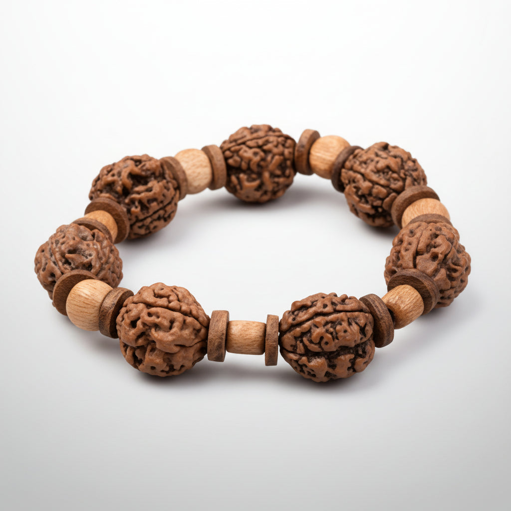 3 Mukhi Nepal Rudraksha Beads Bracelet - I