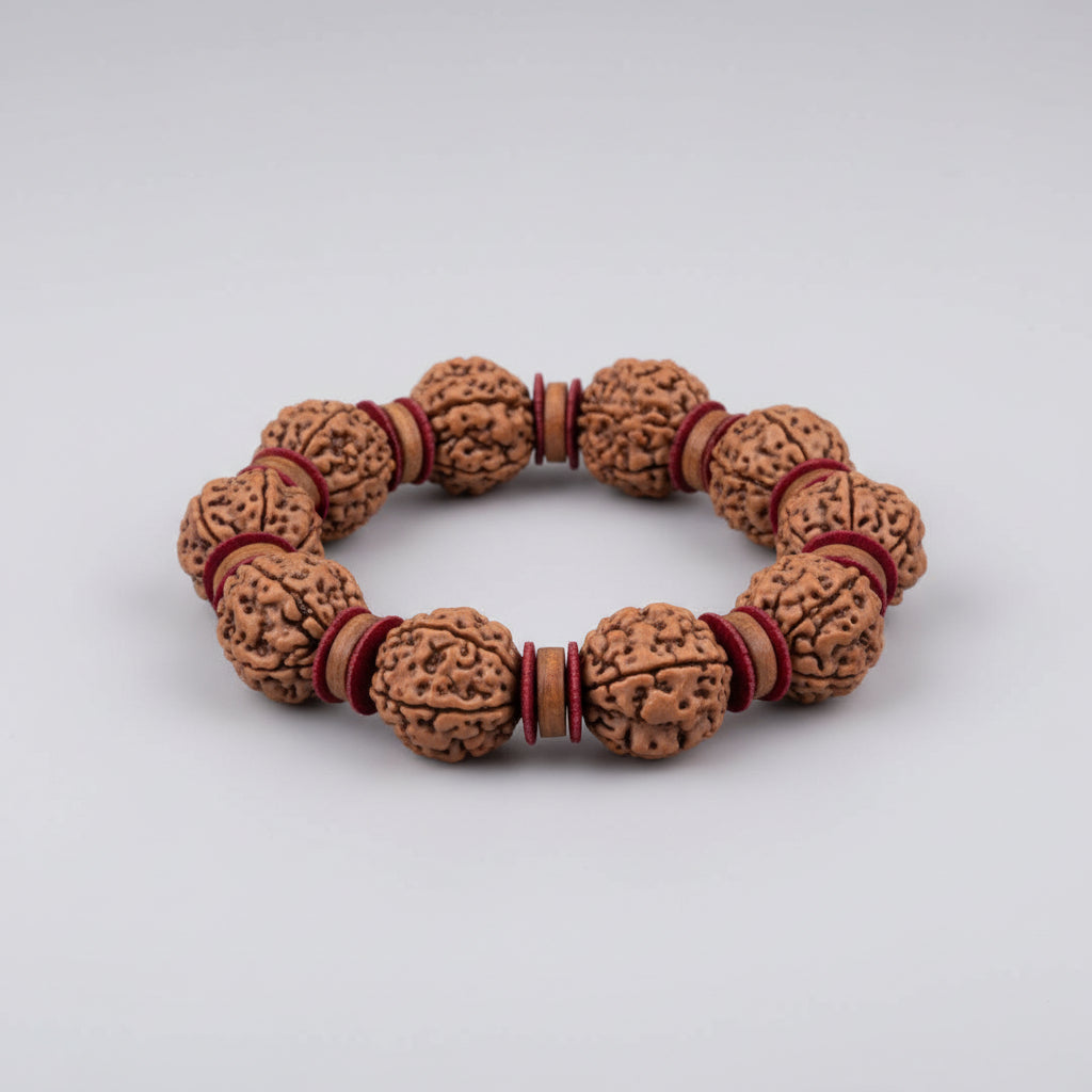 3 Mukhi Nepal Rudraksha Beads Bracelet - II