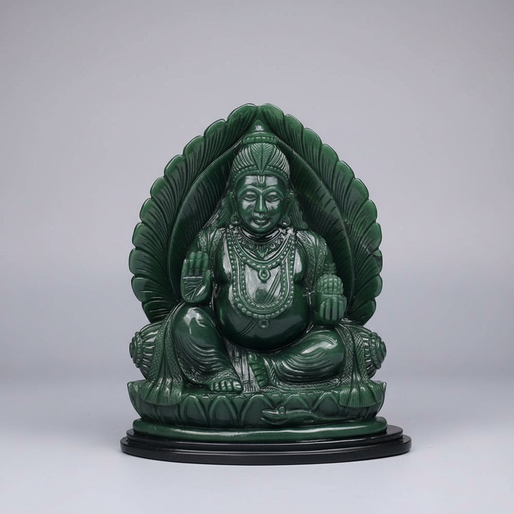 Kuber Maharaj Green Aventurine Idol - 2.6 Kgs