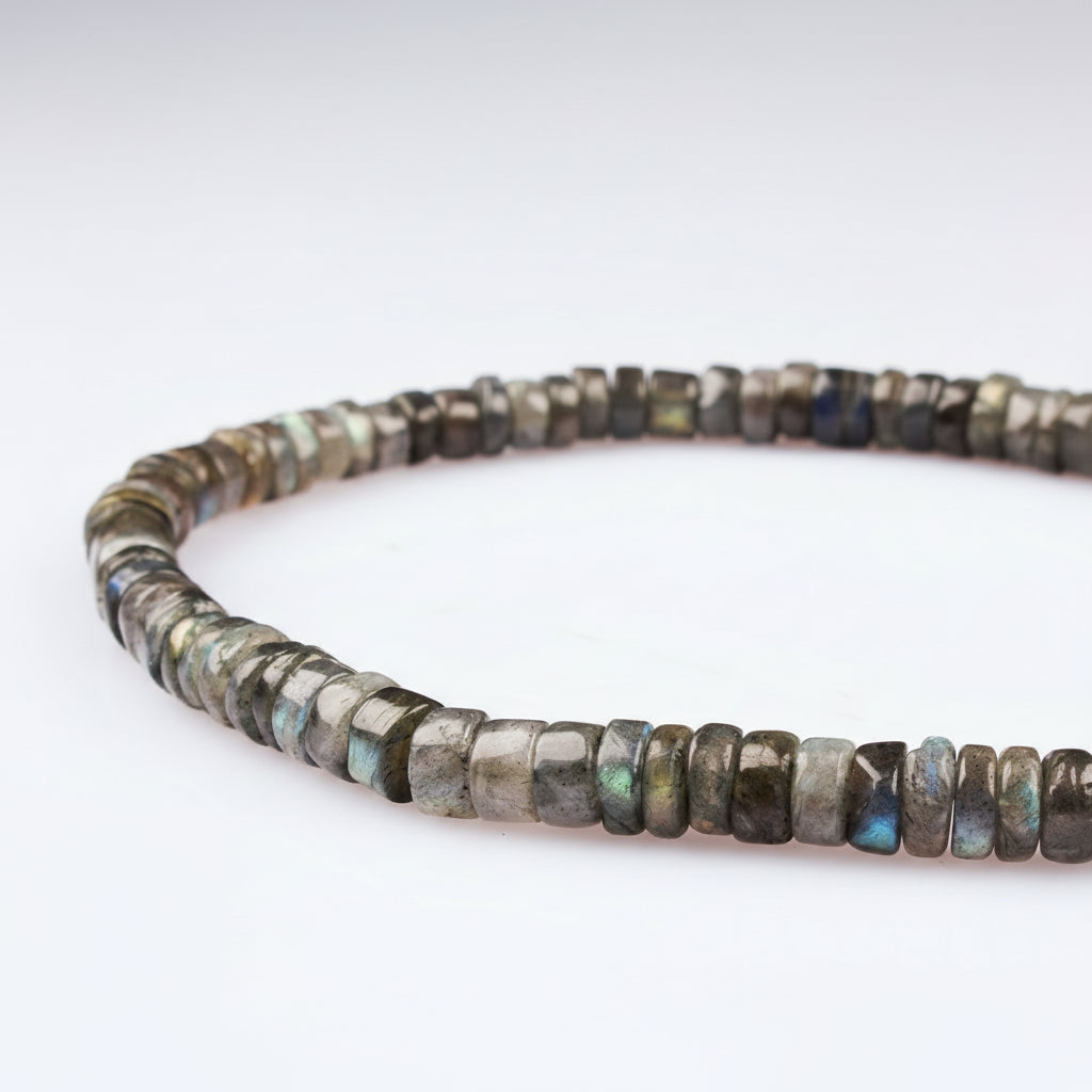 Labradorite Washer Shape (9 mm)-18 inches