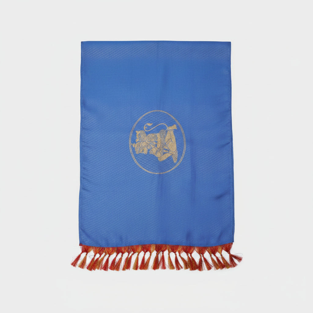 Jai Sri Ram Shawl in Art Silk-Maroon