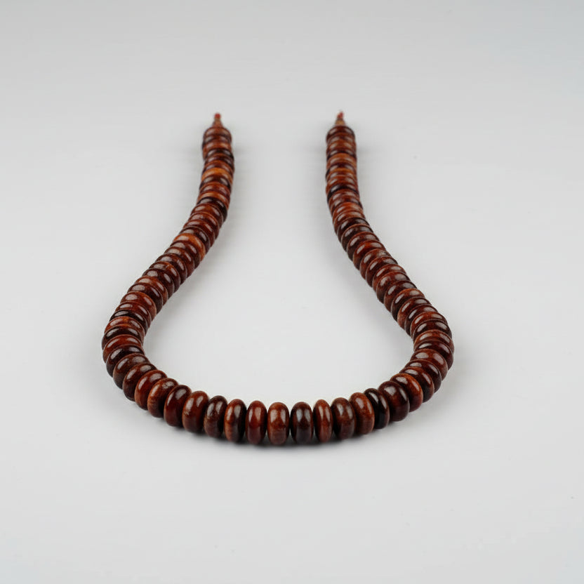 Red Tiger Eye Mala (Button Shaped)