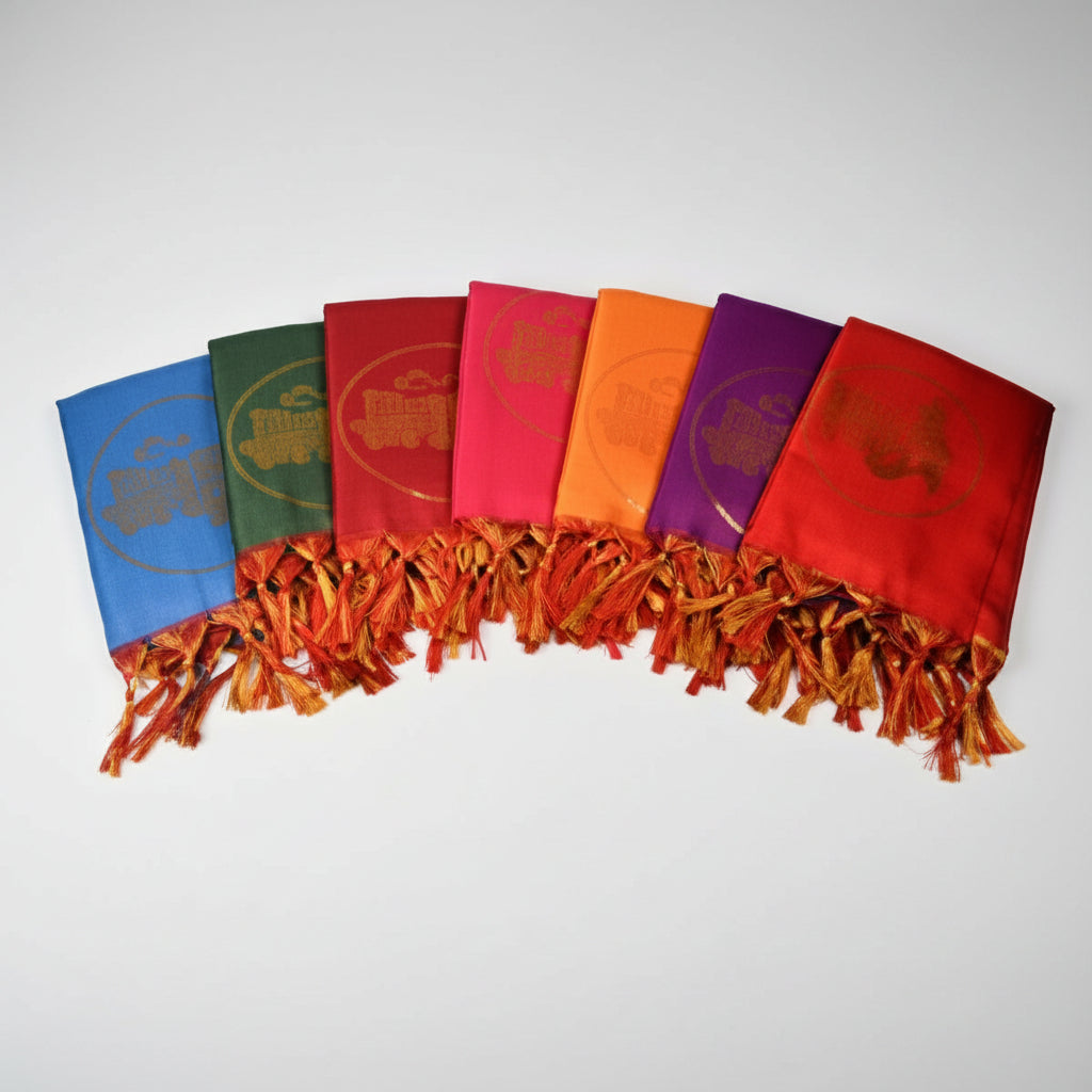Jai Sri Ram Shawl in Art Silk-Green