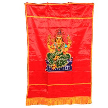 Temple Curtain Mariamman Design-Blue