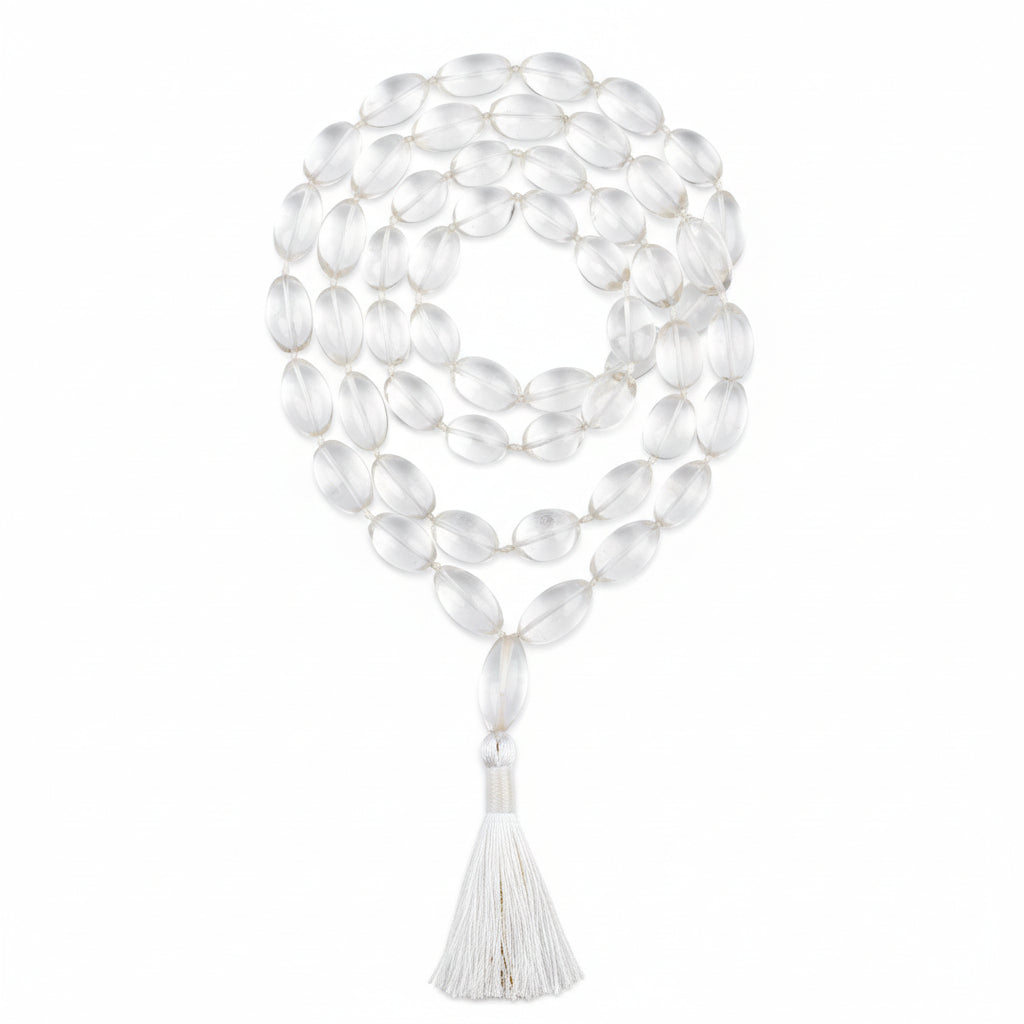 Sphatik Lingam Shaped Beads Mala-120 gms