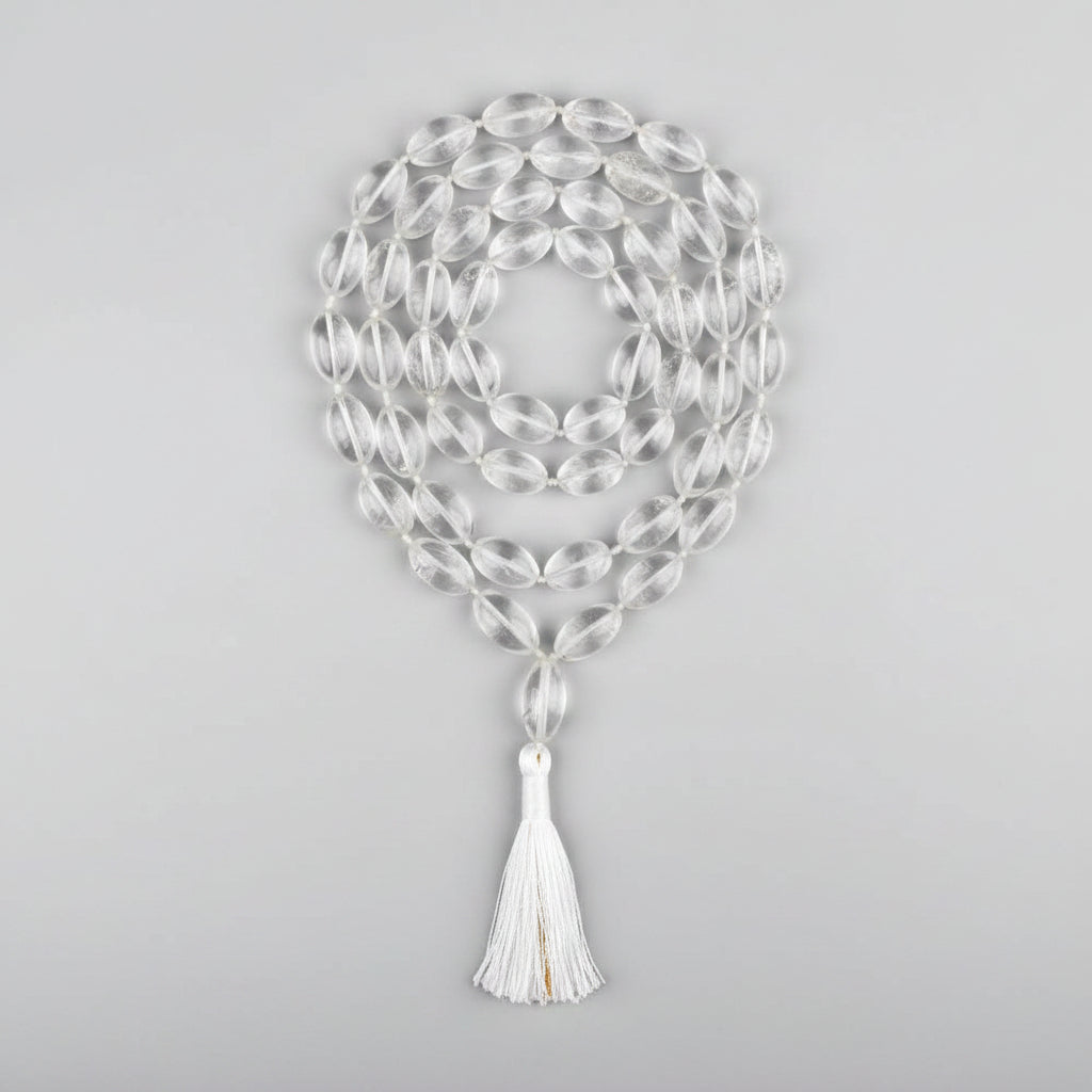 Sphatik Lingam Shaped Beads Mala-122.5 gms