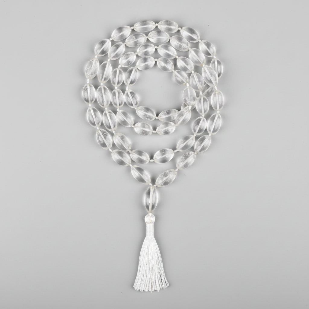 Sphatik Lingam Shaped Beads Mala-83 gms
