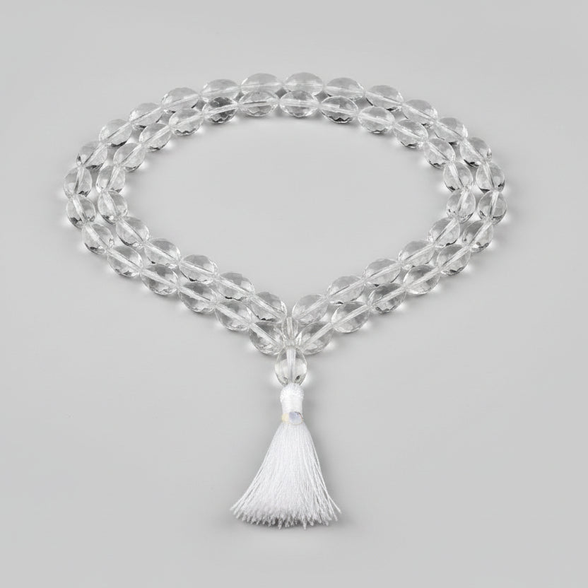 Sphatik Lingam Shaped Beads Mala-158 gms