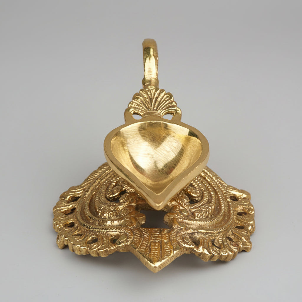 Designer Brass Aarti Diya-One Piece