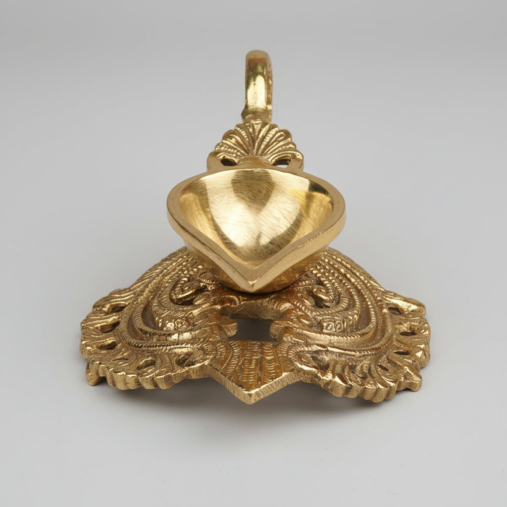 Designer Brass Aarti Diya-Set of 2