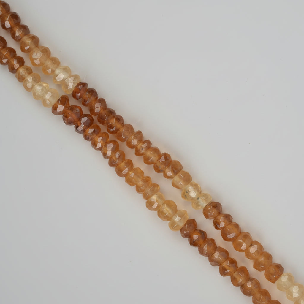 Multi Colour Gomed Faceted Button Beads Necklace-2 x 5 mm