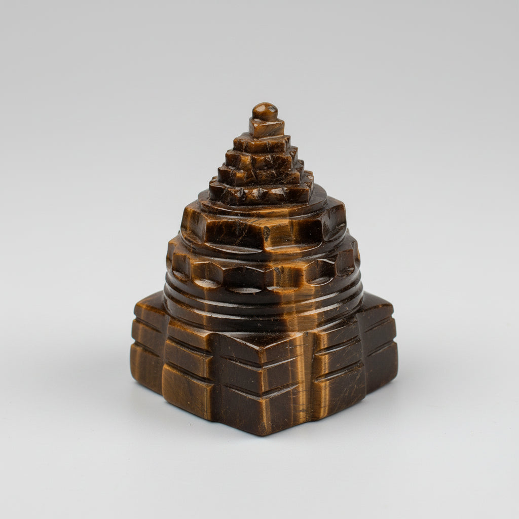 Shree Yantra in Tiger Eye Stone 200 to 210 gms