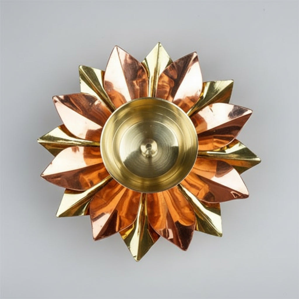 Laxmi Kamal Brass Diya-Large