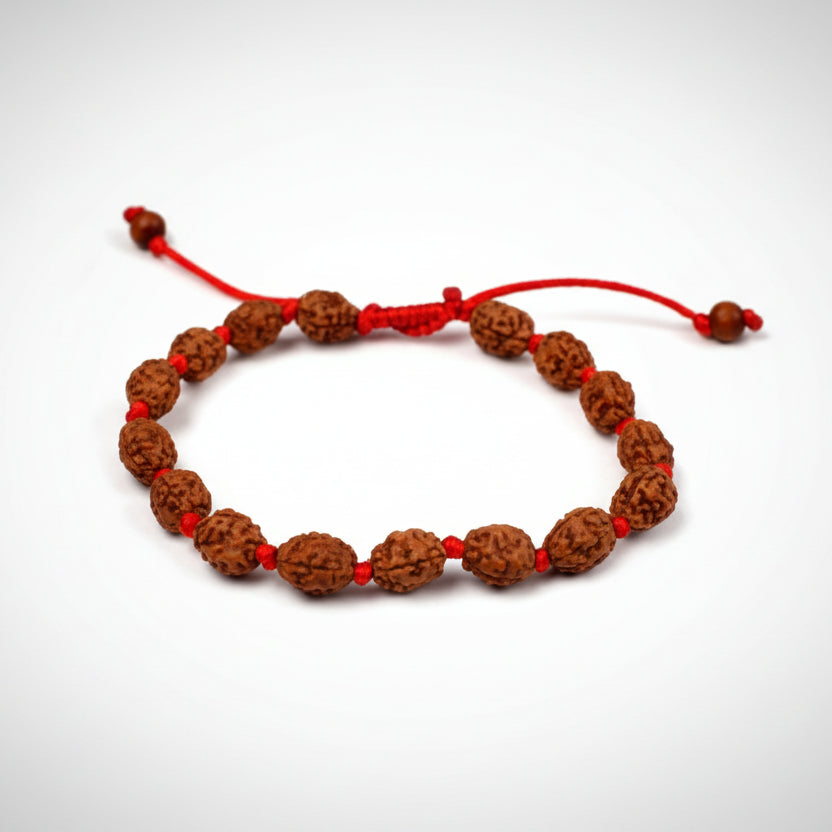 3 Mukhi Mahajwala Bracelet From Java In Silk Thread-14 mm