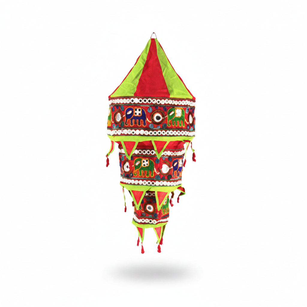 3 strip Hanging Lantern- Elephant