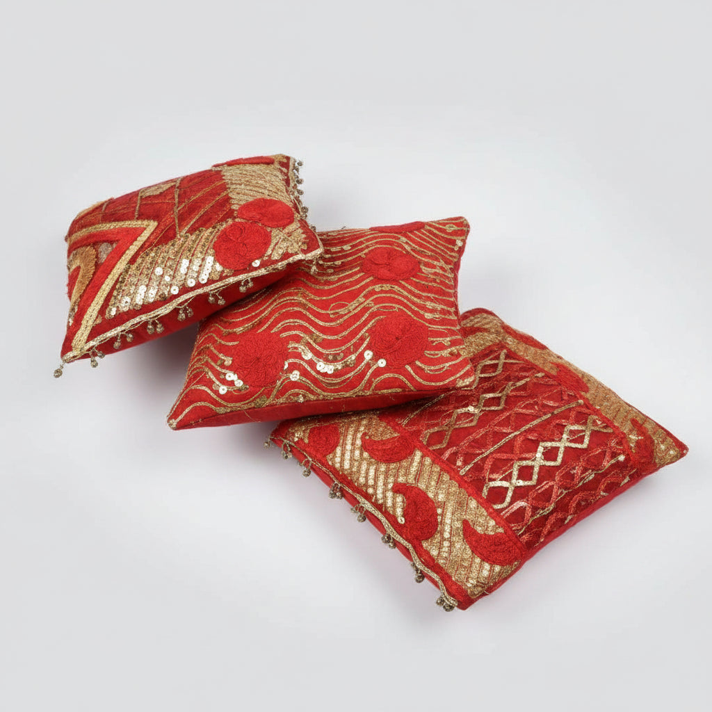 Red Netted Mata ki Chunri-Design III