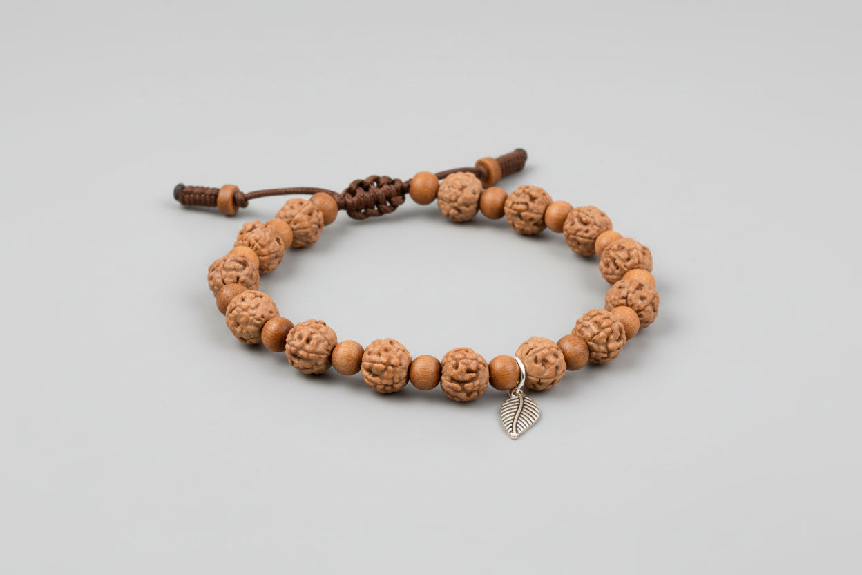 6 Mukhi Mars Bracelet from Java with Sandalwood Beads