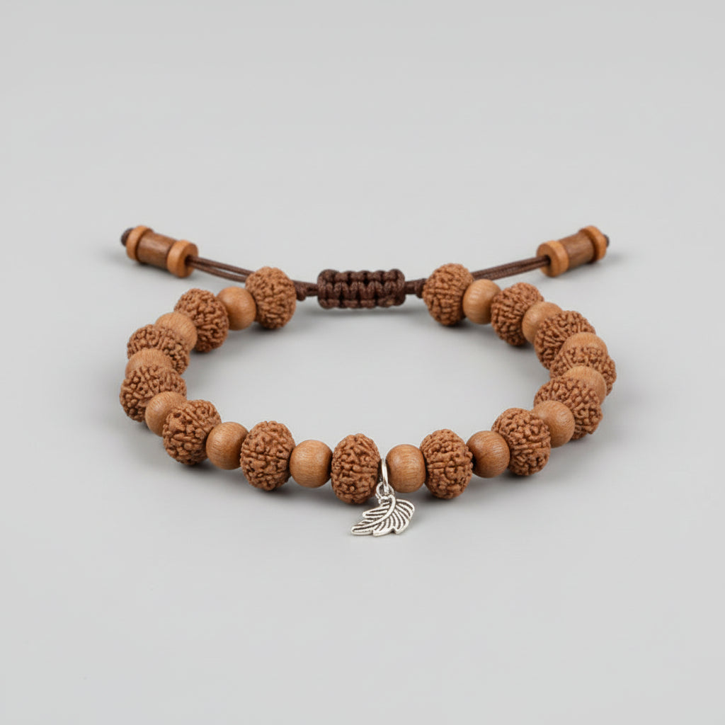 8 mukhi Ganesha Bracelet from Java with Sandalwood Beads