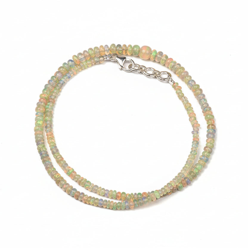 Opal Rainbow Fire Necklace-60.95 carats