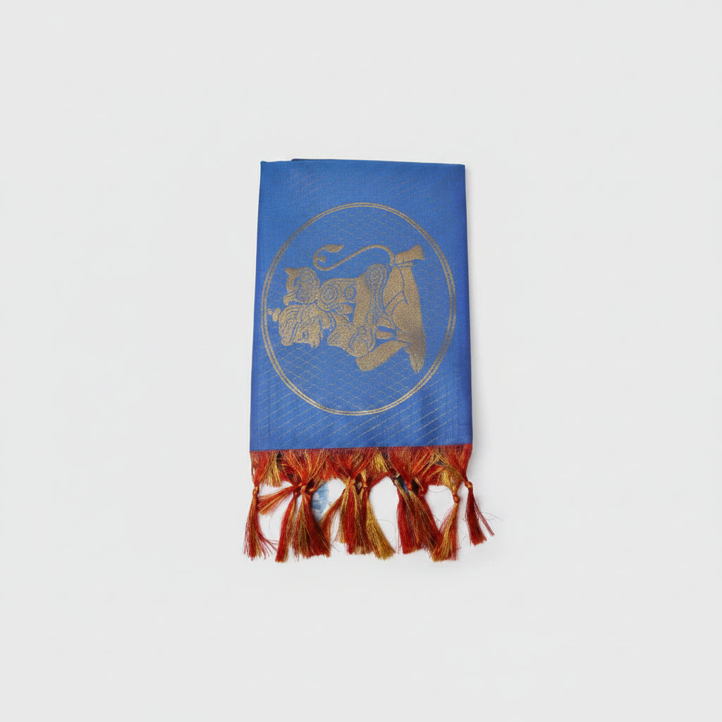 Jai Sri Ram Shawl in Art Silk-Red